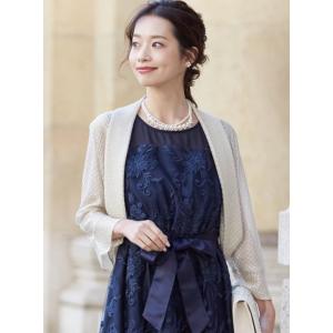 ソワールドルチェ ノーカラージャケット アウター ボレロ フォーマル 日本製 レディース 9サイズ ブラック SOIR DOLCE ソワールドルチェ ノーカラージャケット アウター ボレロ