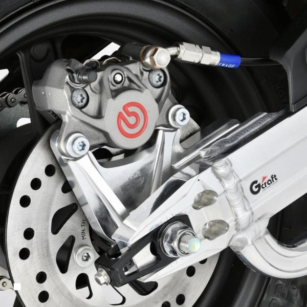 Gクラフト (ジークラフト) リアキャリパーサポート ブレンボ2P用 タイプ2 シルバー GROM ...