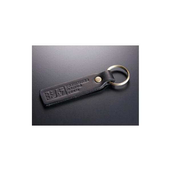 ヨシムラ レザーキーホルダー ブラック 903-215-4200