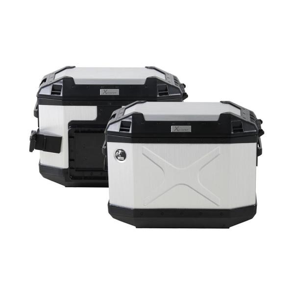 ヘプコ&amp;ベッカー XPLORER サイドケースセット サイドケース 30 シルバー HBS-XPR-...