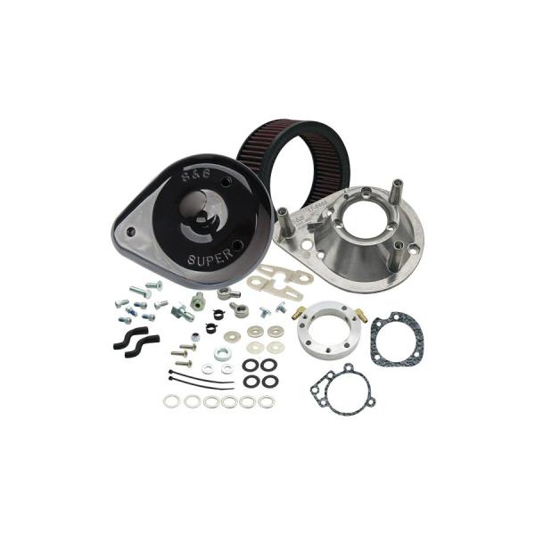 S&amp;S (エスアンドエスサイクル) クラシックティアドロップ エアクリーナーキット グロスブラック ...