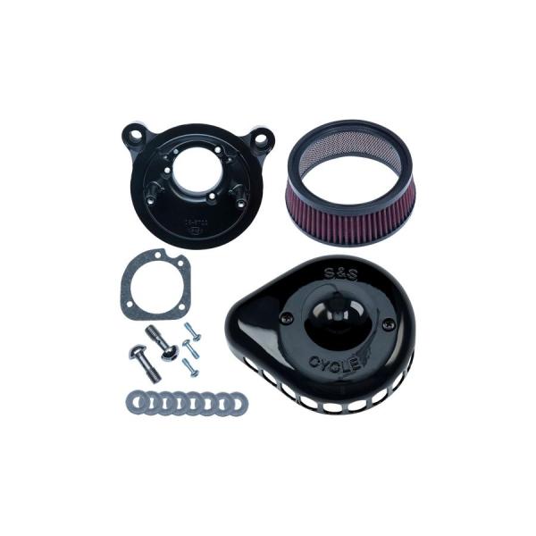 S&amp;S (エスアンドエスサイクル) ステルス エアクリーナーキット ミニティアドロップ グロスブラッ...
