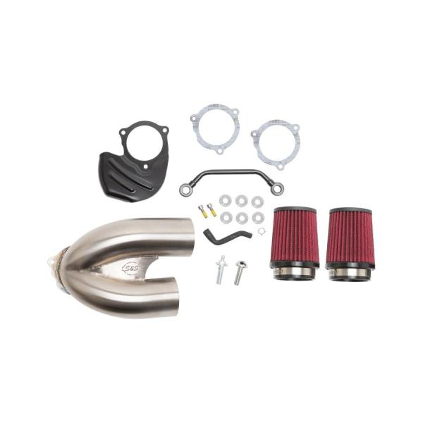 S&amp;S (エスアンドエスサイクル) チューンドインダクション エアクリーナーキット ステンレス ミル...