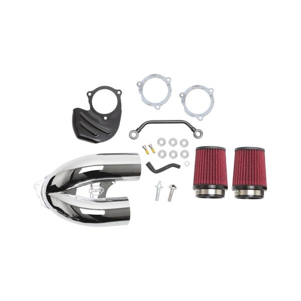 S&amp;S (エスアンドエスサイクル) チューンドインダクション エアクリーナーキット クローム ミルウ...