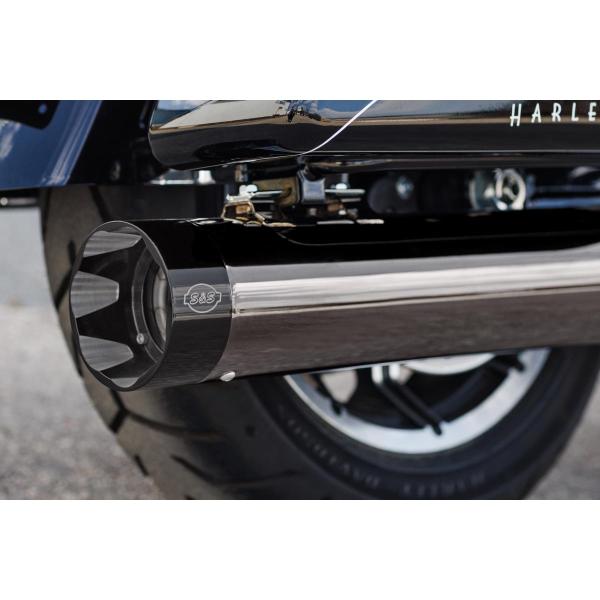 S&amp;S (エスアンドエスサイクル) フルエキゾーストマフラー SIDEWINDER 2-1 スモーキ...