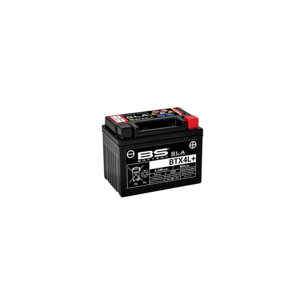 BSバッテリー (ビーエスバッテリー) バッテリー BTX4L+/液入充電済み BTX4L-