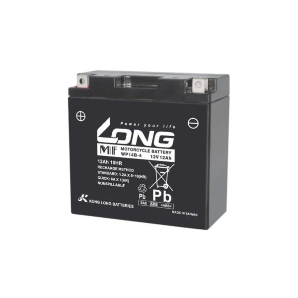 ロングバッテリー バッテリー 12V/12Ah 液注入済 互換 GT14B-4/YT14B-BS W...