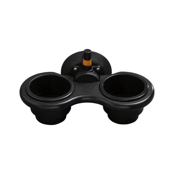 2カップホルダー 垂直面 真空マウント ブラック 17080