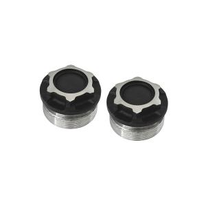 Motone(モートーン) フロントフォークキャップ CAPOS アルミ ブラック/ポリッシュ T120 (16-25) SpeedTwin900 (19-24) スクランブラー900 (19-25) MMU626｜plot-store2