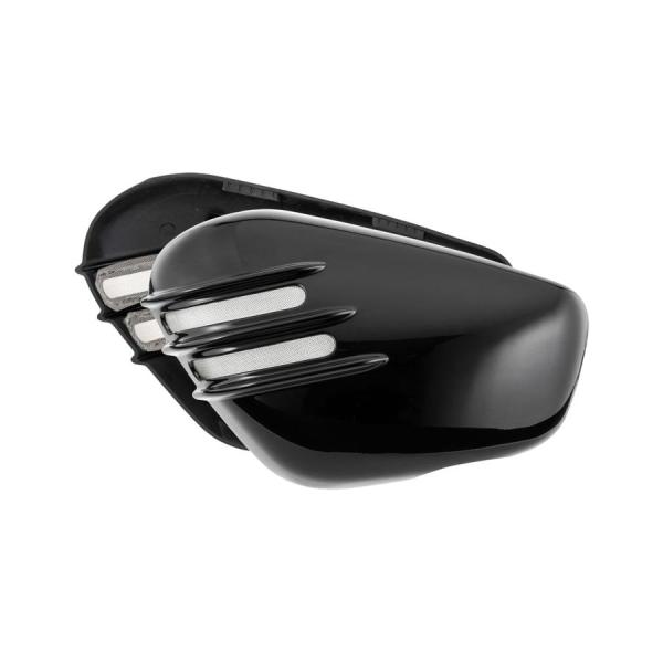 Motone(モートーン) サイドカバー VENTURA リブ グロスブラック ボンネビル Bobb...