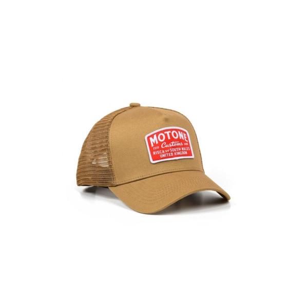 MOTONE CUSTOMS(モートーンカスタムズ) キャップ COTTONDUCK タン/レッド ...
