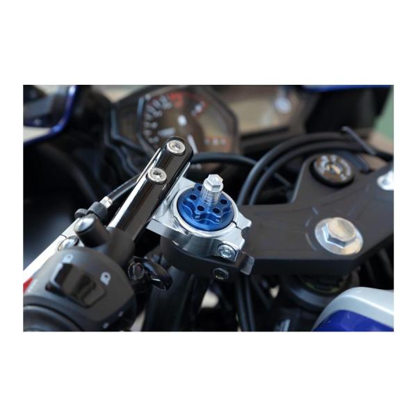 Kファクトリー (ケイファクトリー) フロントフォークトップキャップ BLU YZF-R25