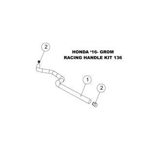 MORIWAKI (モリワキ) ハンドルキット レーシング 136 HRC GROM 05310-101N5-S0の商品画像