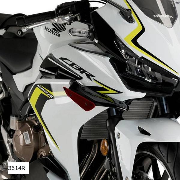 Puig(プーチ) サイドダウンフォーススポイラー レッド CBR500R 400R 3614R