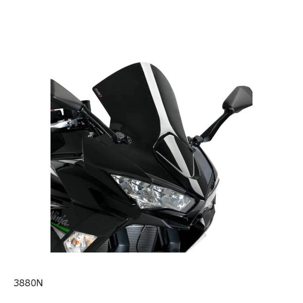 Puig(プーチ) レーシングスクリーン R-RACER ブラック NINJA650 ニンジャ650...