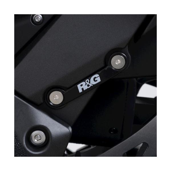 R&amp;G (アールアンドジー) リアフットレストプレート ブラック Ninja1000SX ニンジャ1...