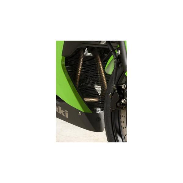 R&amp;G (アールアンドジー) ダウンパイプグリルガード ブラック NINJA300 Ninja250...