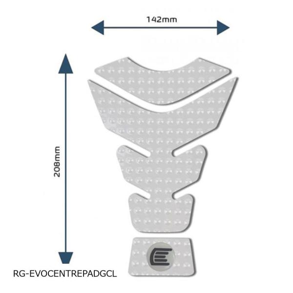 R&amp;G (アールアンドジー ) Eazi-Grip タンクグリップ:EVO:クリア Centre タ...