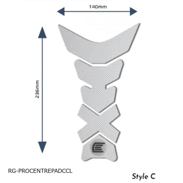 R&amp;G (アールアンドジー ) Eazi-Grip Tank Grips:PRO:クリア Desig...