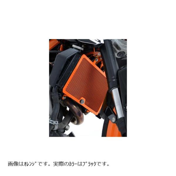 R&amp;G (アールアンドジー) ラジエターガード アルミニウム ブラック 390DUKE[デューク] ...