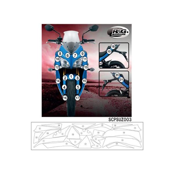 R&amp;G (アールアンドジー) セカンドスキン(高品質ポリウレタン保護フィルム) GSX-S1000F...