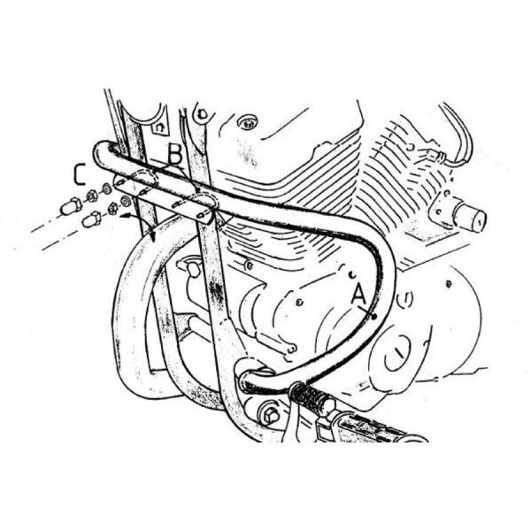 ヘプコ&amp;ベッカー エンジンガード クローム XV125 250S VIRAGO ビラーゴ