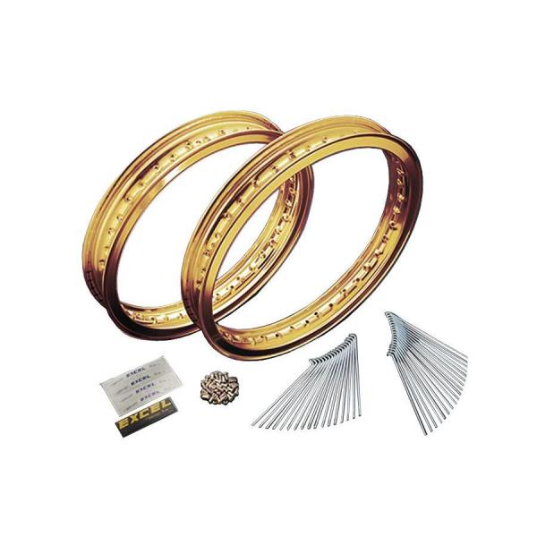 ネクサス 17インチ リムキット ゴールド 300/425 SR400/500 78-83 旧型ディ...