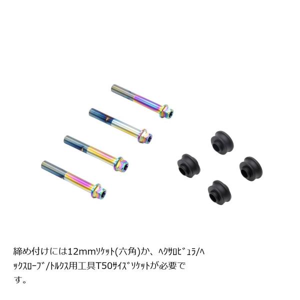 プロトブレンボ オフセットカラーマウントボルトセット 適合キャリパーA フランジ六角 チタン色 TR...