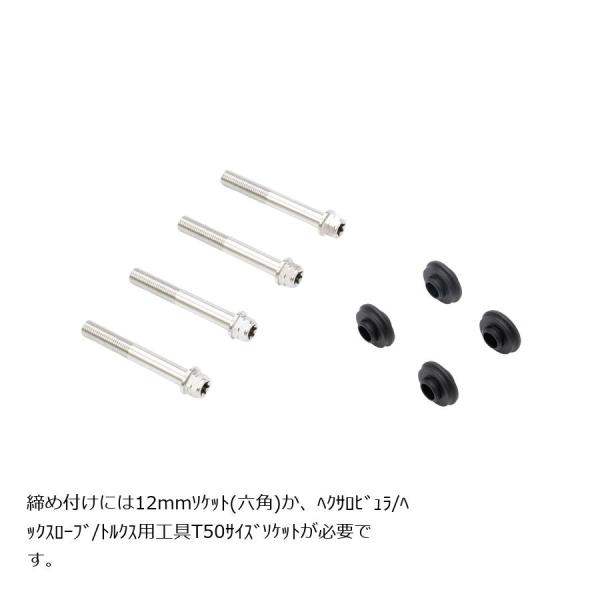 プロトブレンボ オフセットカラーマウントボルトセット 適合キャリパーB フランジ六角 ポリッシュ T...