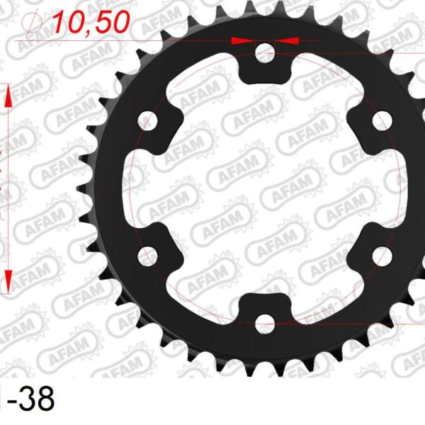 AFAM (アファム) Rスチールスプロケット 525-38 ROYAL ENFIELD 650cc...