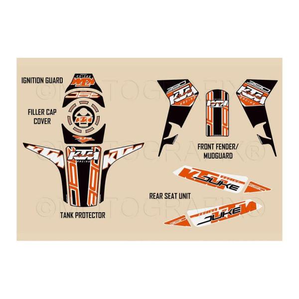 モトグラフィックス Full Paint Protection KTM Duke390 17-22 ...