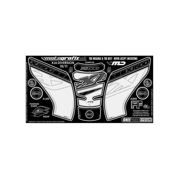モトグラフィックス ボディパッド KNEE XJ6 DIVERSION 10/11 MT-KY013...