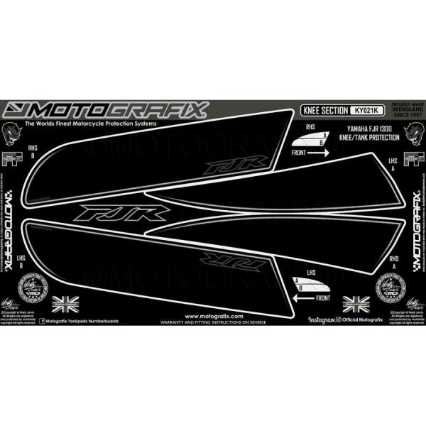 モトグラフィックス ボディパッド KNEE FJR1300 01-19 MT-KY021K