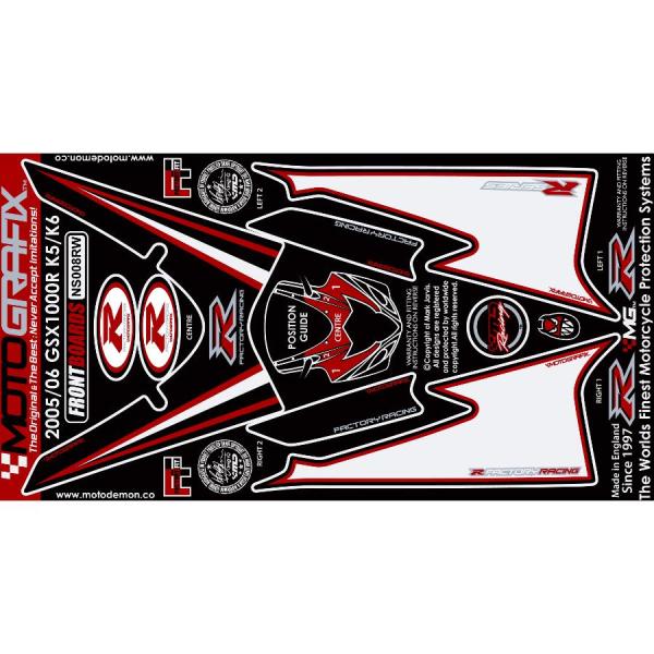 モトグラフィックス ボディパッド FRONT GSX-R1000 K5/K6 04-06 MT-NS...