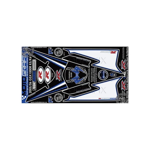 モトグラフィックス ボディパッド FRONT GSX-R1000 K5/K6 04-06 MT-NS...