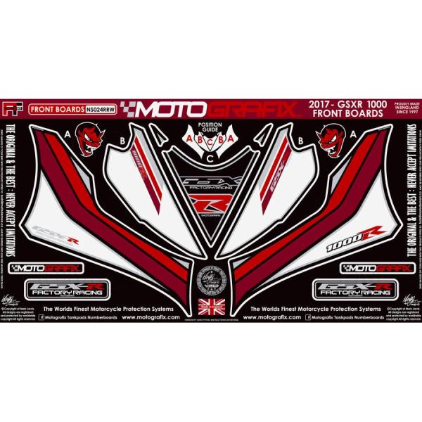 モトグラフィックス ボディーパッド FRONT (RRW) GSX-R1000/R 17/18 MT...