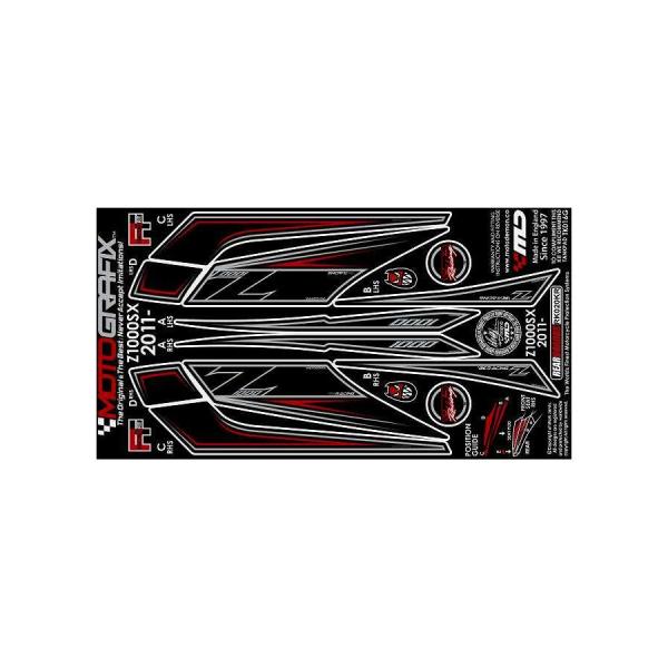 モトグラフィックス ボディパッド REAR Ninja1000/Z1000SX MT-RK020KR
