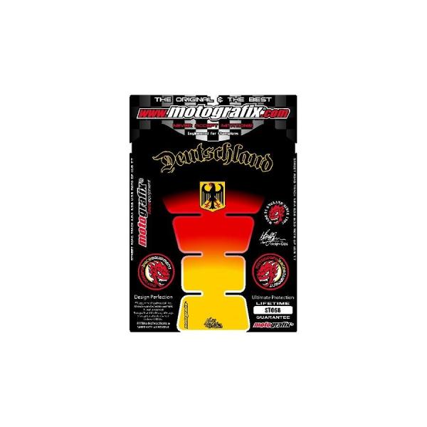 モトグラフィックス タンクパッド イエロー/レッド STREET MT-ST068