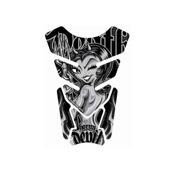 モトグラフィックス タンクパッド ブラック/シルバー STREET QUADPAD MT-ST074...