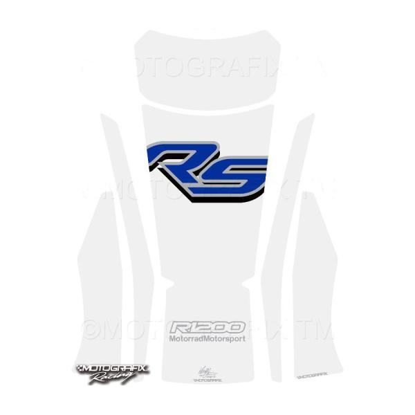 モトグラフィックス タンクパッド ホワイト/ブルー R1200RS MT-TB025WB