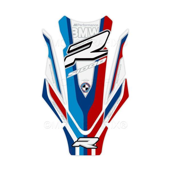 モトグラフィックス タンクパッド ホワイト/レッド/ブルー BMW S1000R MT-TB055M...