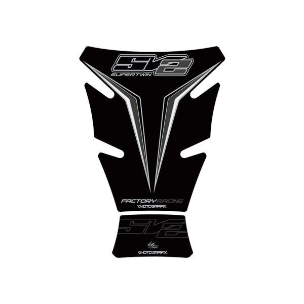 モトグラフィックス タンクパッド ブラック SV650S/1000S 03-13 MT-TS028K