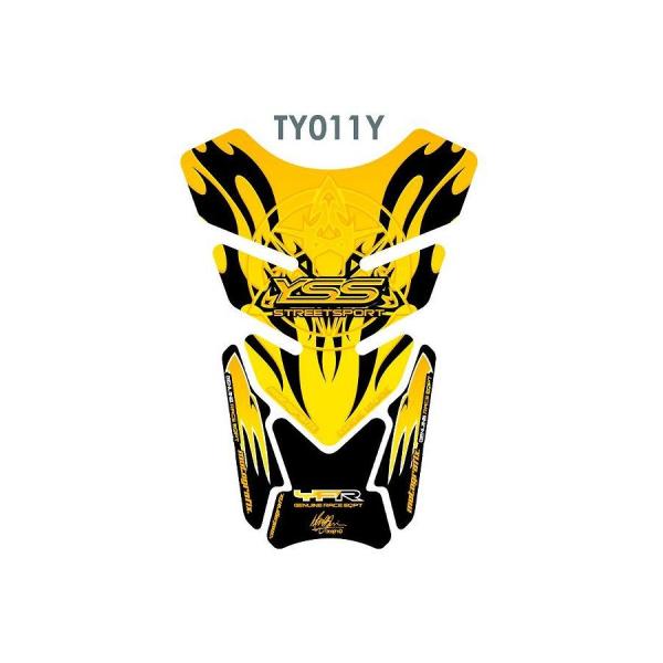 モトグラフィックス タンクパッド ブラック/イエロー FZS600 DIVERSION MT-TY0...
