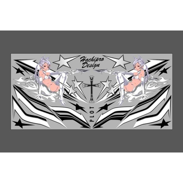 Plot (プロト) デカール デビルPlot (プロト)タン B＆W L 汎用 ブラック＆ホワイト...