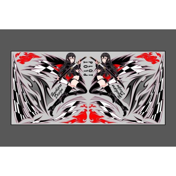 Plot (プロト) デカール 刀ガール ブラック M 汎用 Mサイズ