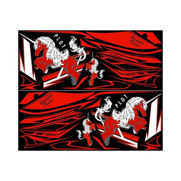Plot (プロト) デカールキットユニコーンAブラック＆レッド YZF-R3/R25