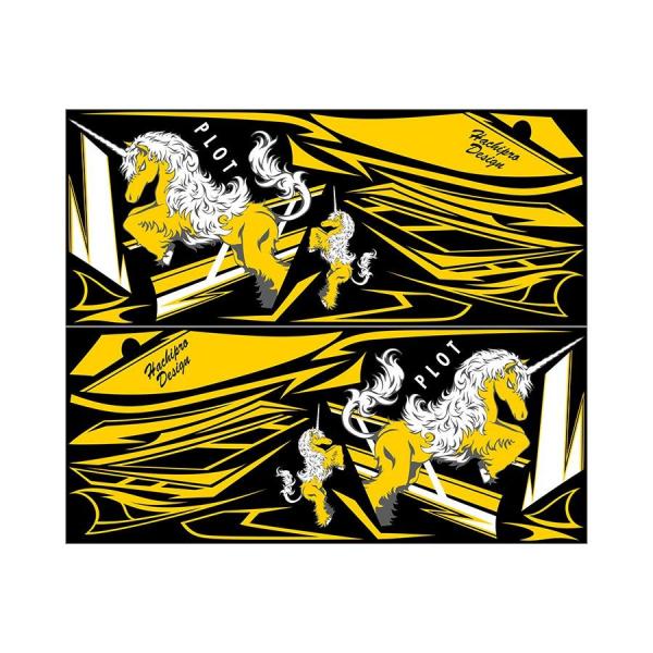 Plot (プロト) デカールキットユニコーンAブラック＆イエロー YZF-R3/R25