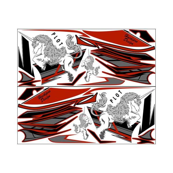 Plot (プロト) デカールキット ユニコーンA レッド YZF-R3/R25