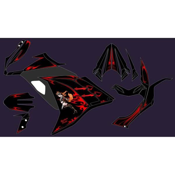 Plot (プロト) デカールキット プロトたん 599mm×270mm 2シート レッド Ninj...