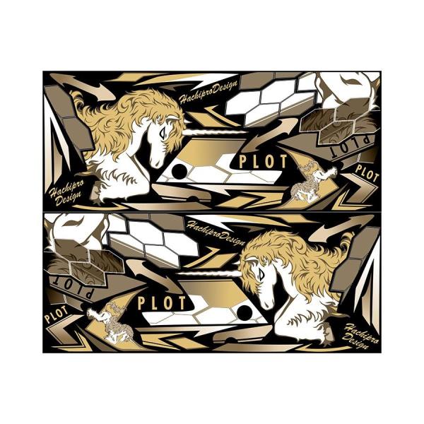 Plot (プロト) デカールキットユニコーンホワイト＆ゴールド ニンジャ Ninja250